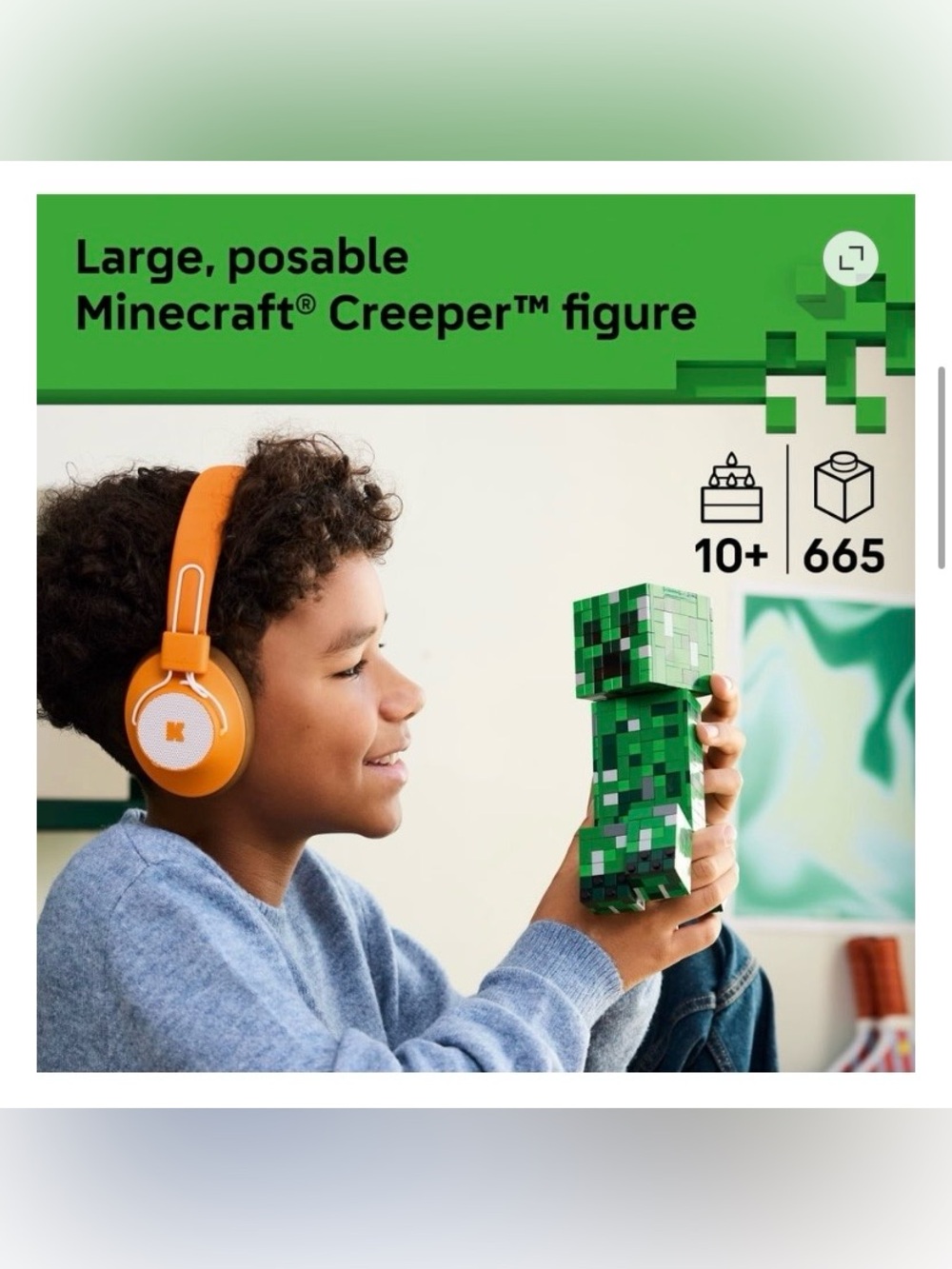 LEGO Minecraft Large Posable Creeper Figure New In Box - Picture 3 of 10